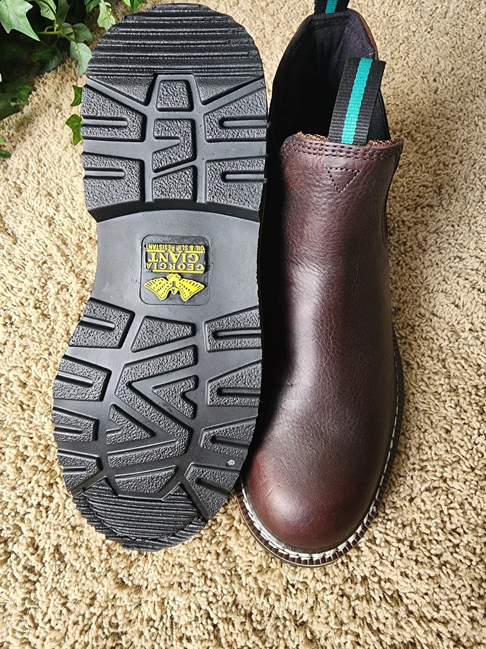 Georgia Boot Brown Leather Chukka Work Boots